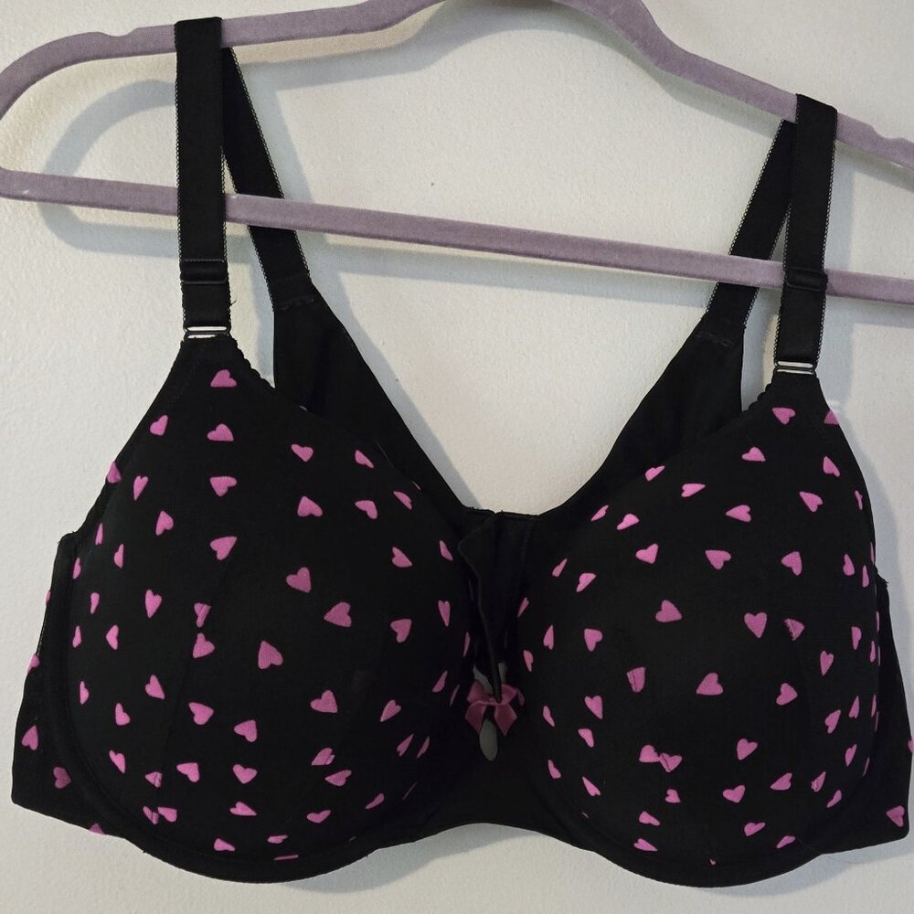 Torrid Hearts Out Rich Black Perfect T-Shirt 360 Back Smoothing bra NWOT